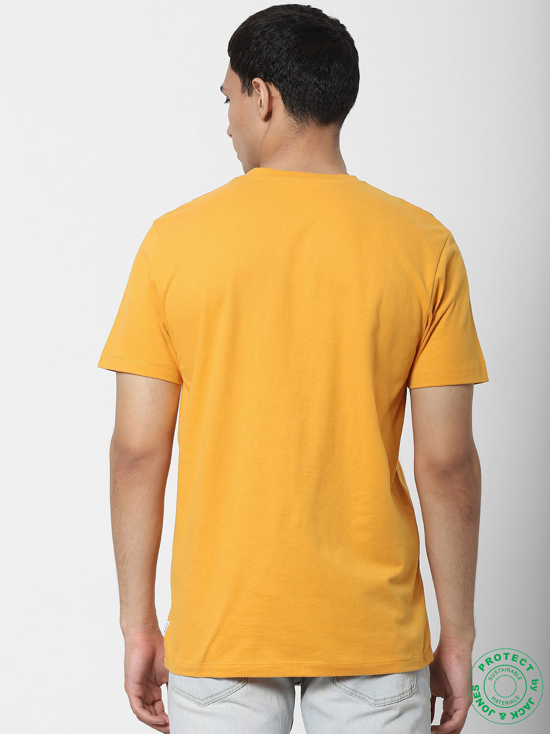 Yellow Graphic Print Crew Neck T-Shirt