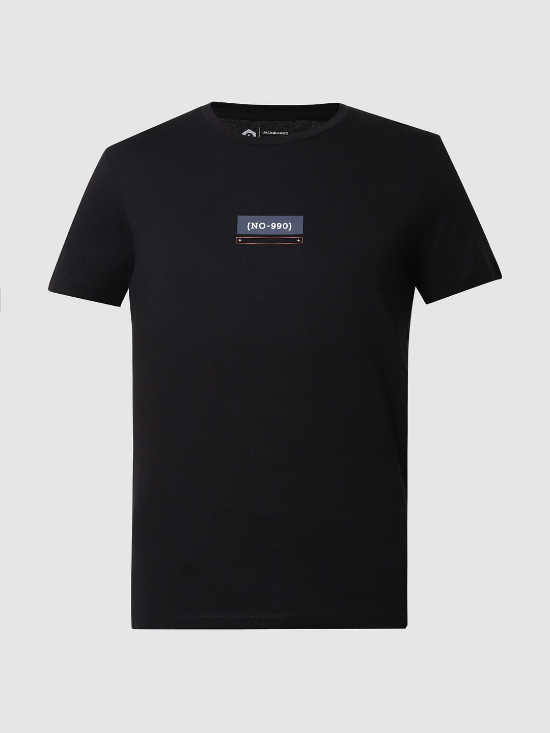Black Graphic Print Crew Neck T-Shirt
