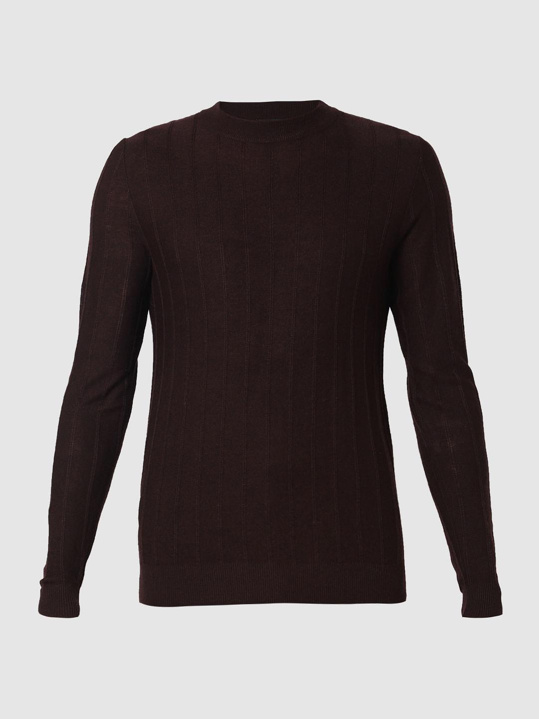 Burgundy Striped Pullover