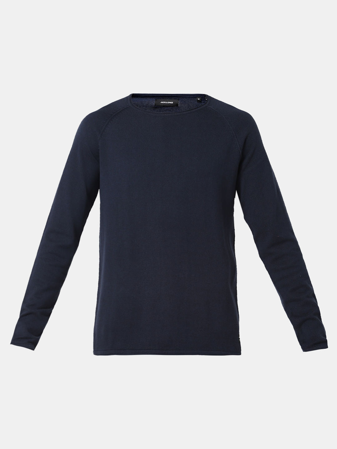 Navy Blue Crew Neck Pullover
