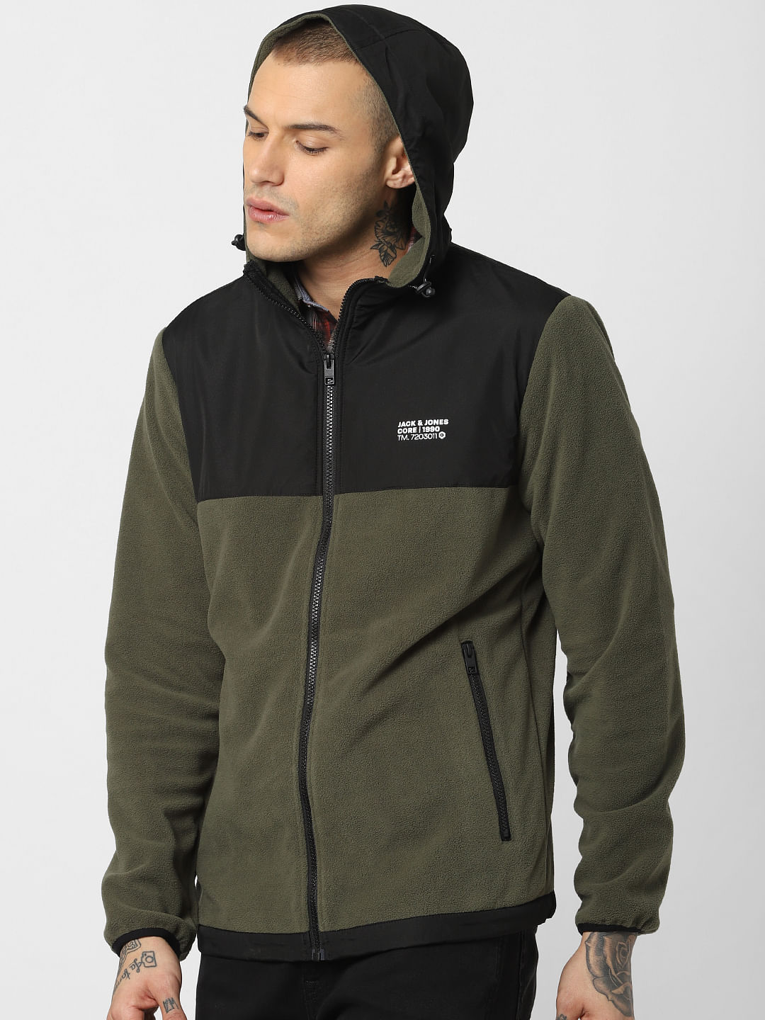 Green Hooded Fleece Jacket