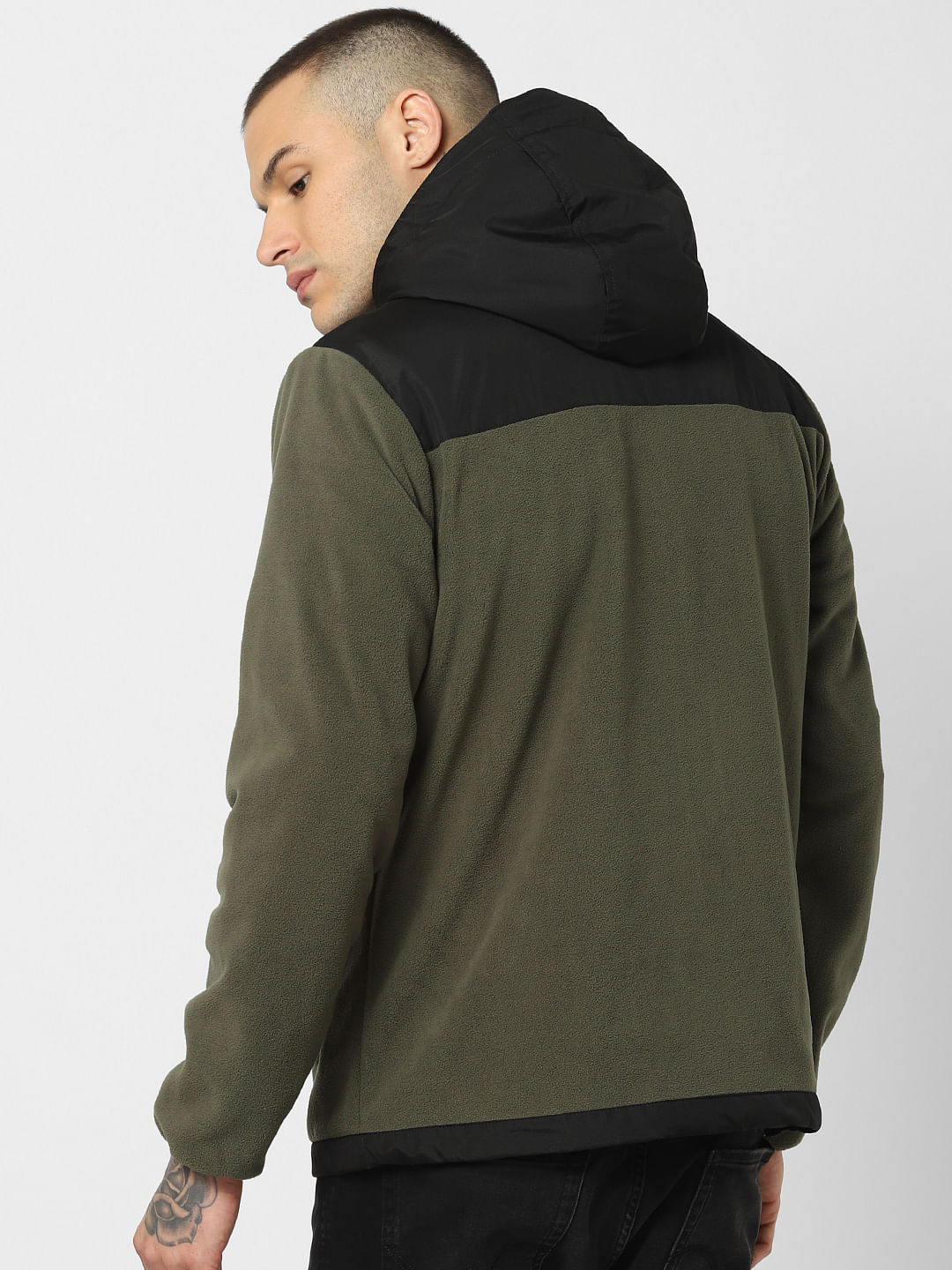 Green Hooded Fleece Jacket