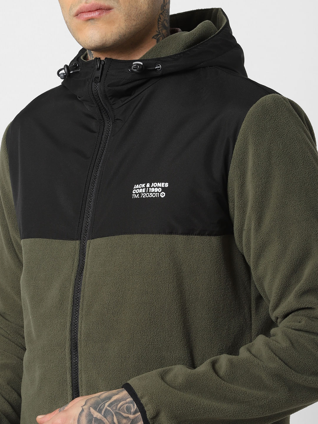 Green Hooded Fleece Jacket