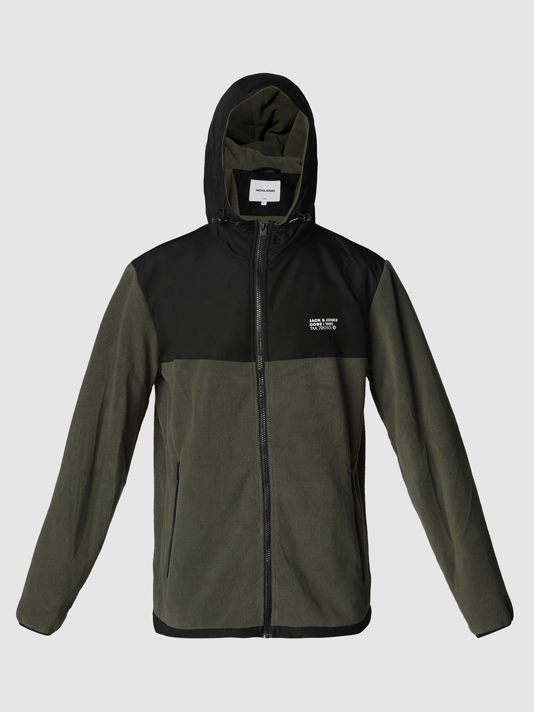 Green Hooded Fleece Jacket