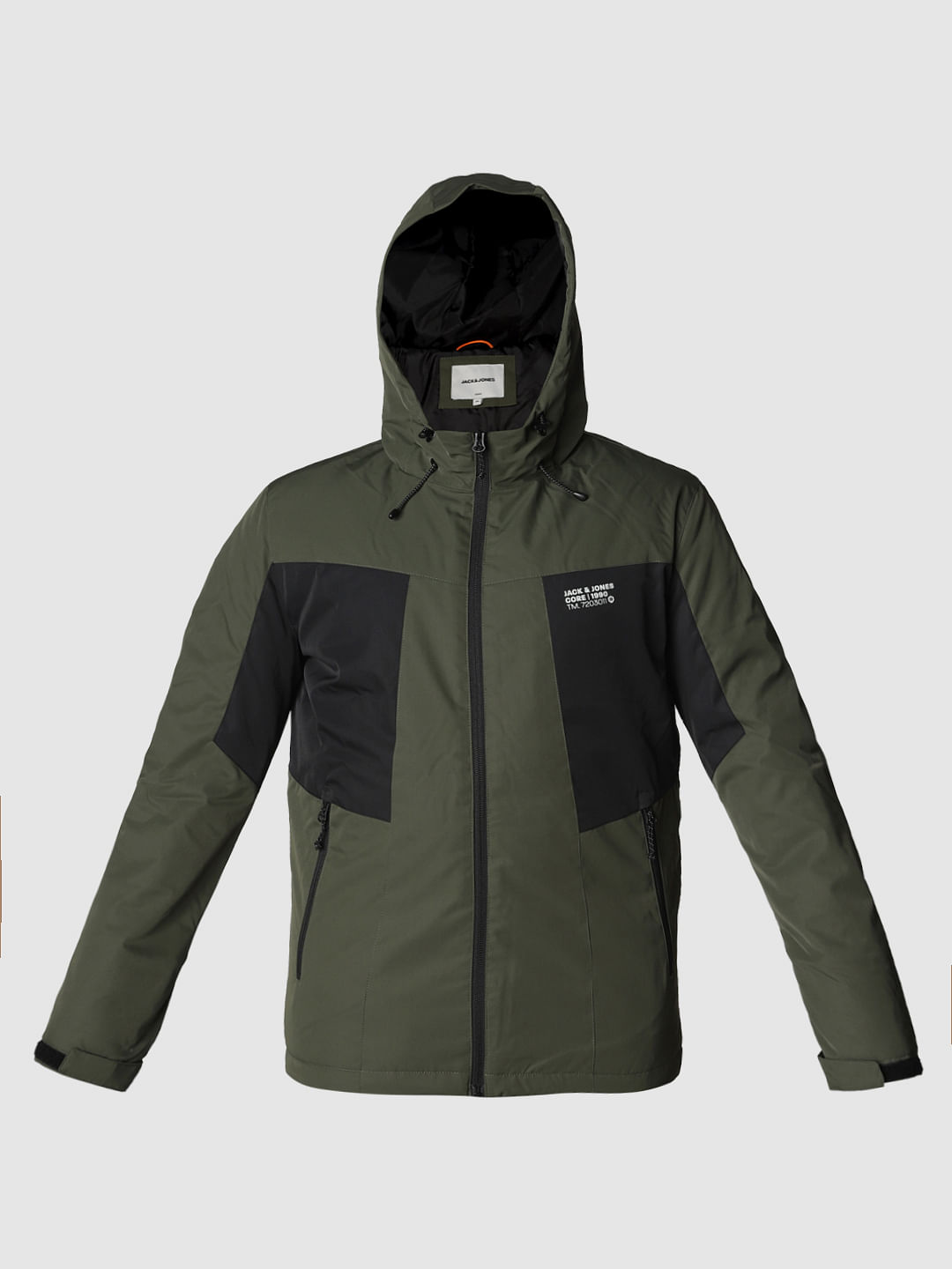Green Zip Up Hooded Jacket