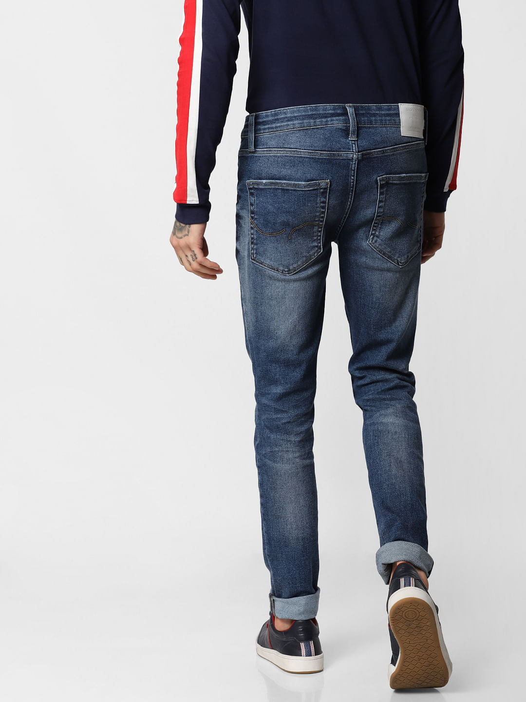 Dark Blue Low Rise Liam Skinny Fit Jeans