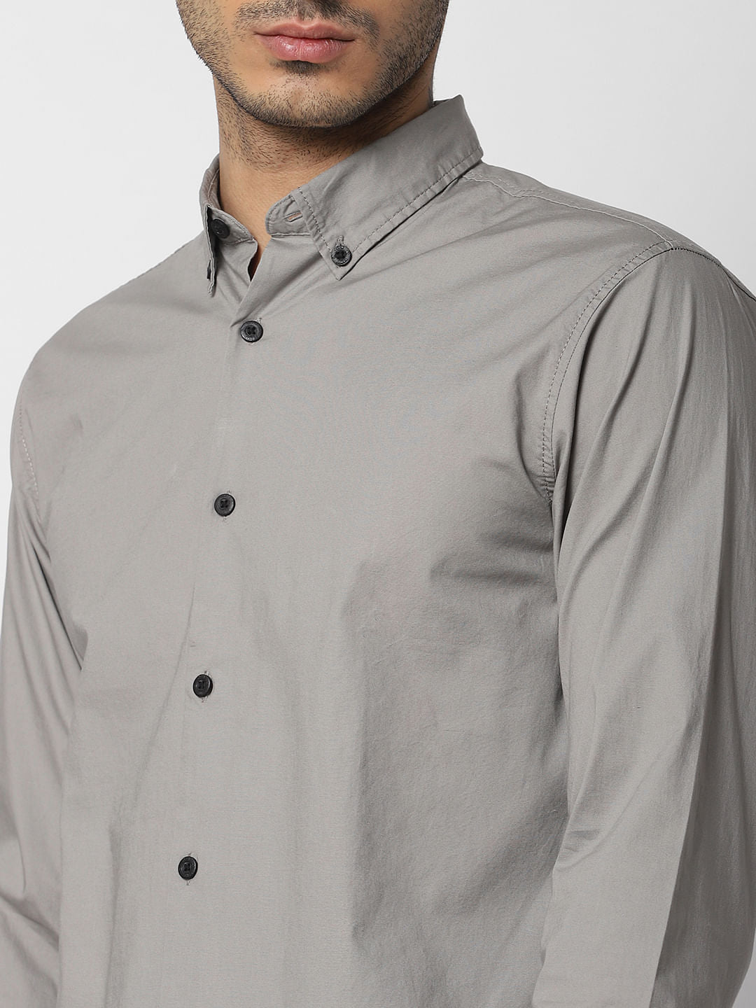Grey Full Sleeves Shirt