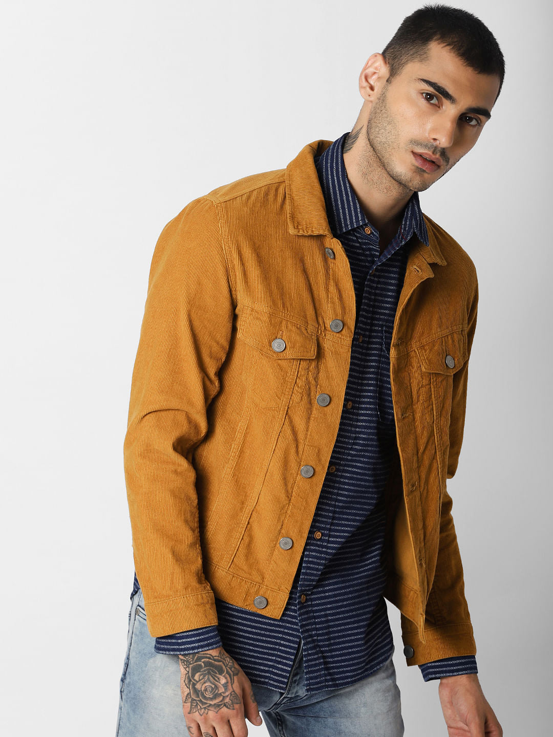 Blue Striped Full Sleeves Shirt