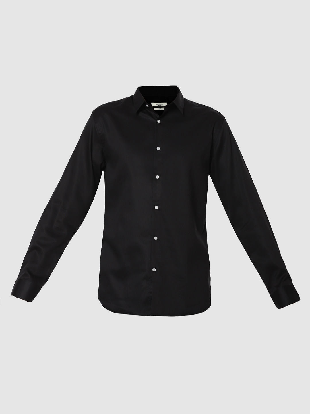 Black Slim Fit Full Sleeves Shirt