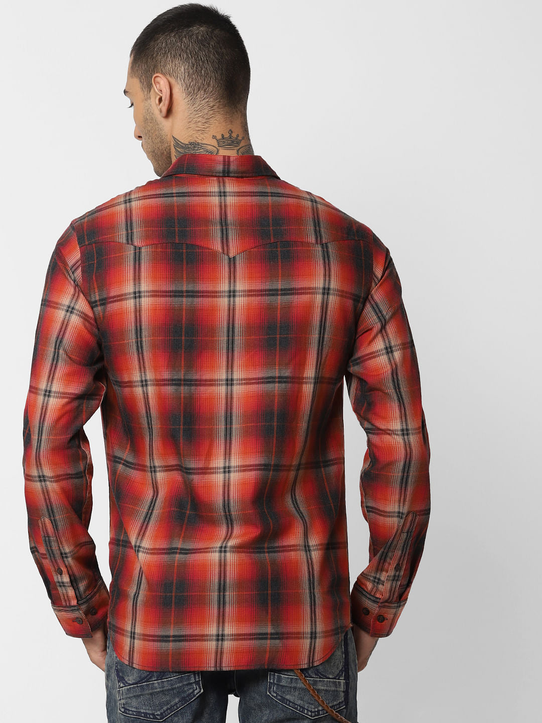Red Check Full Sleeves Shirt
