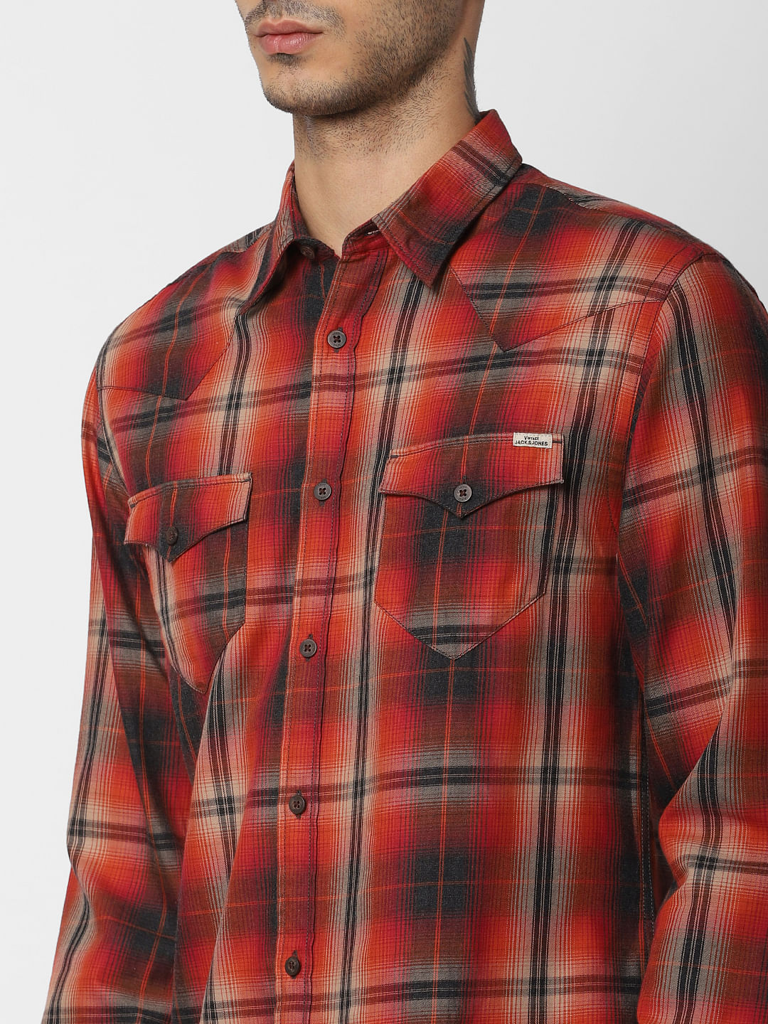 Red Check Full Sleeves Shirt