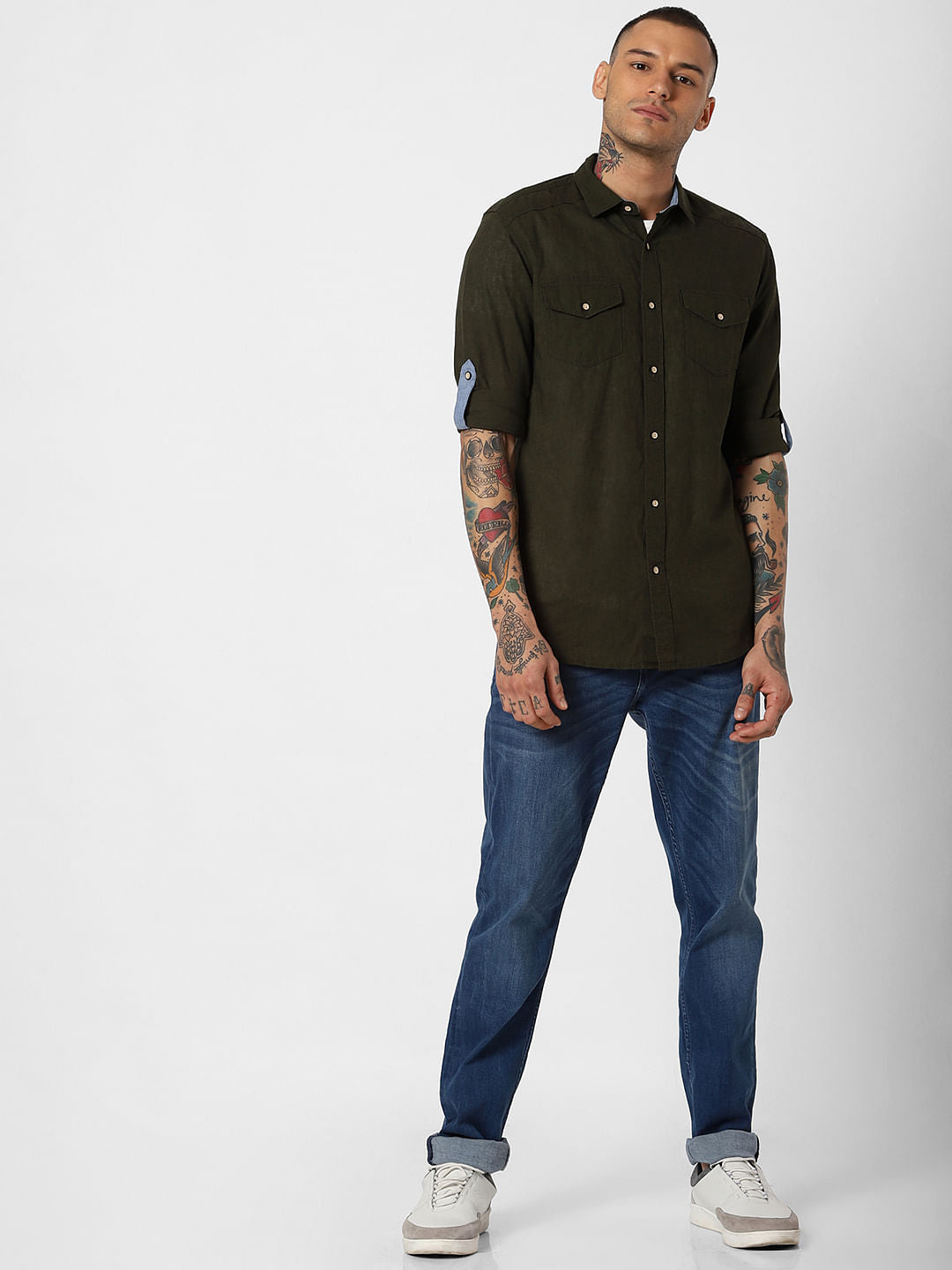 Dark Green Full Sleeves Shirt