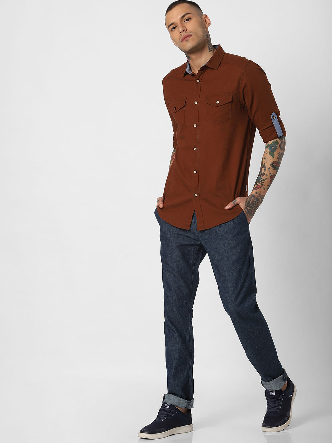 Dark Brown Full Sleeves Shirt