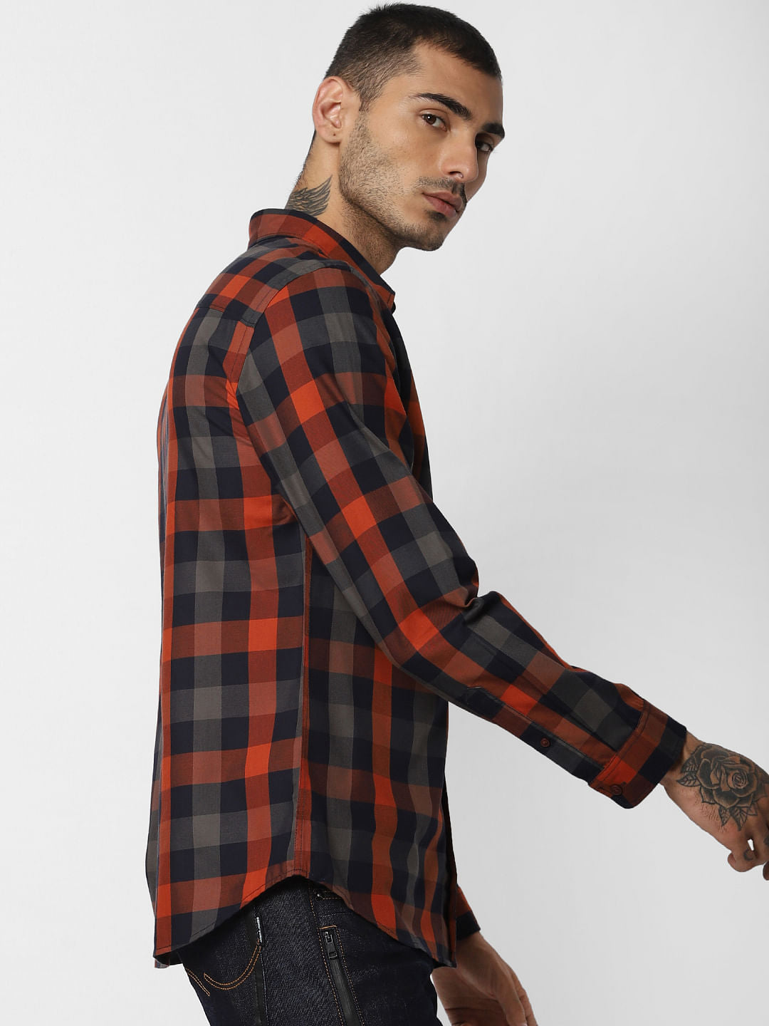 Rust Check Full Sleeves Shirt