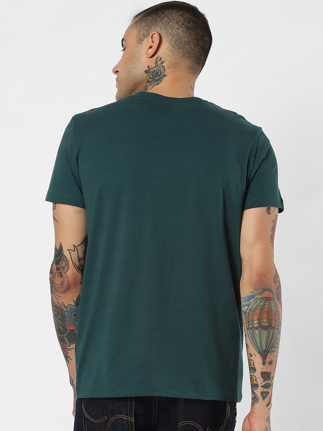 Green Brooklyn Bridge Graphic Crew Neck T-Shirt