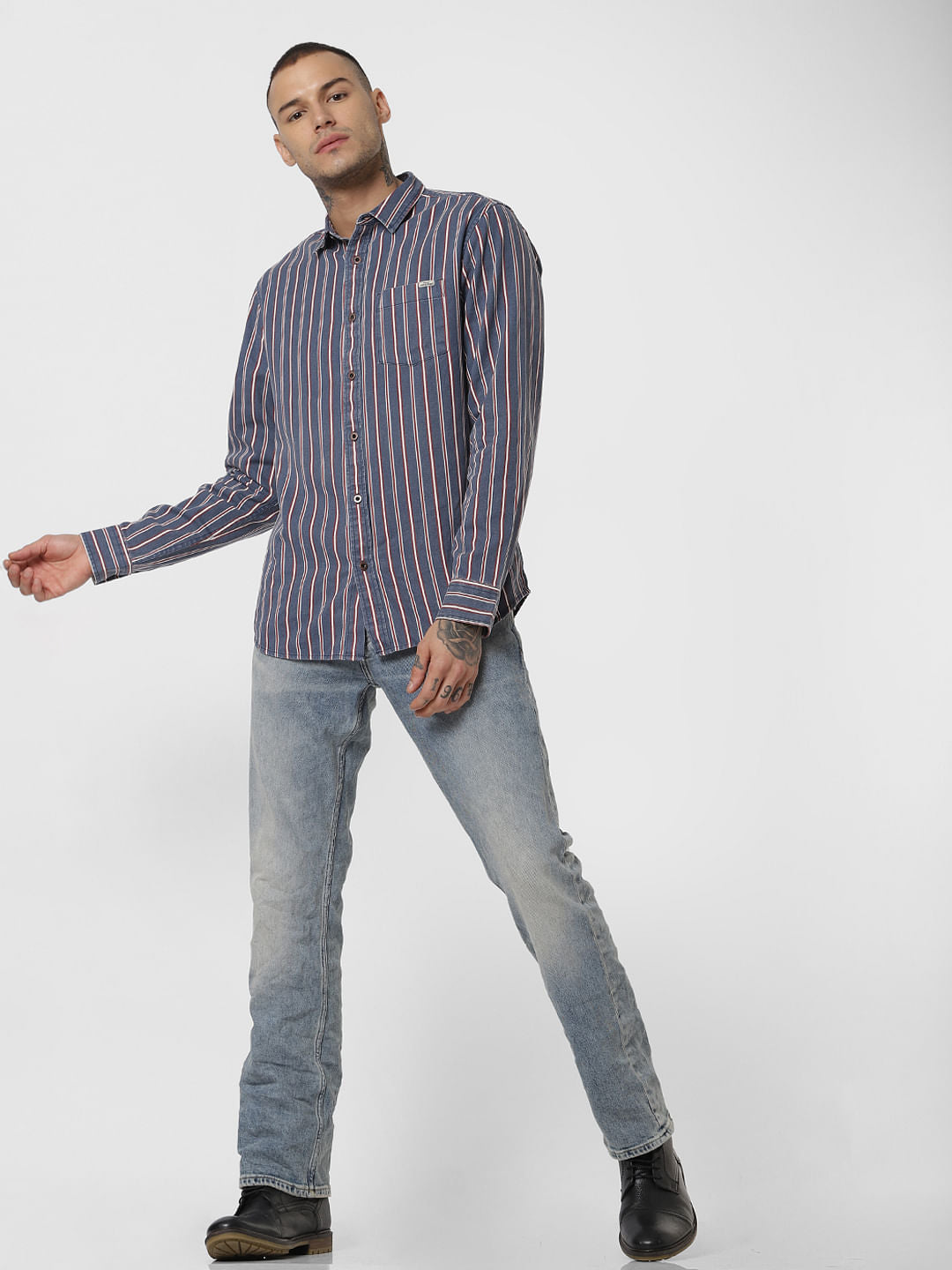 Light Blue Low Rise Clark Regular Fit Jeans