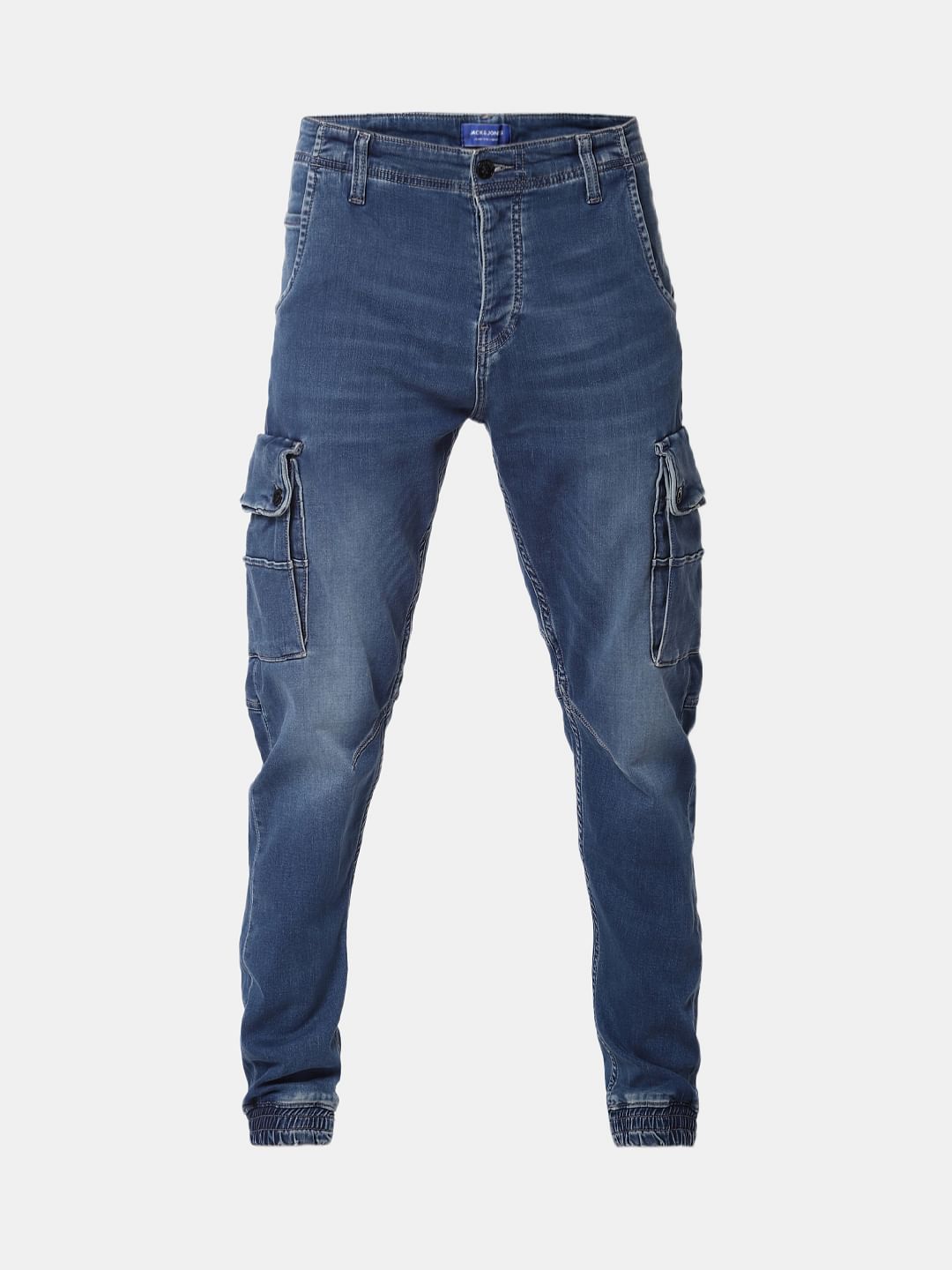 Blue High Rise Indigo Knit Paul Anti Fit Jeans