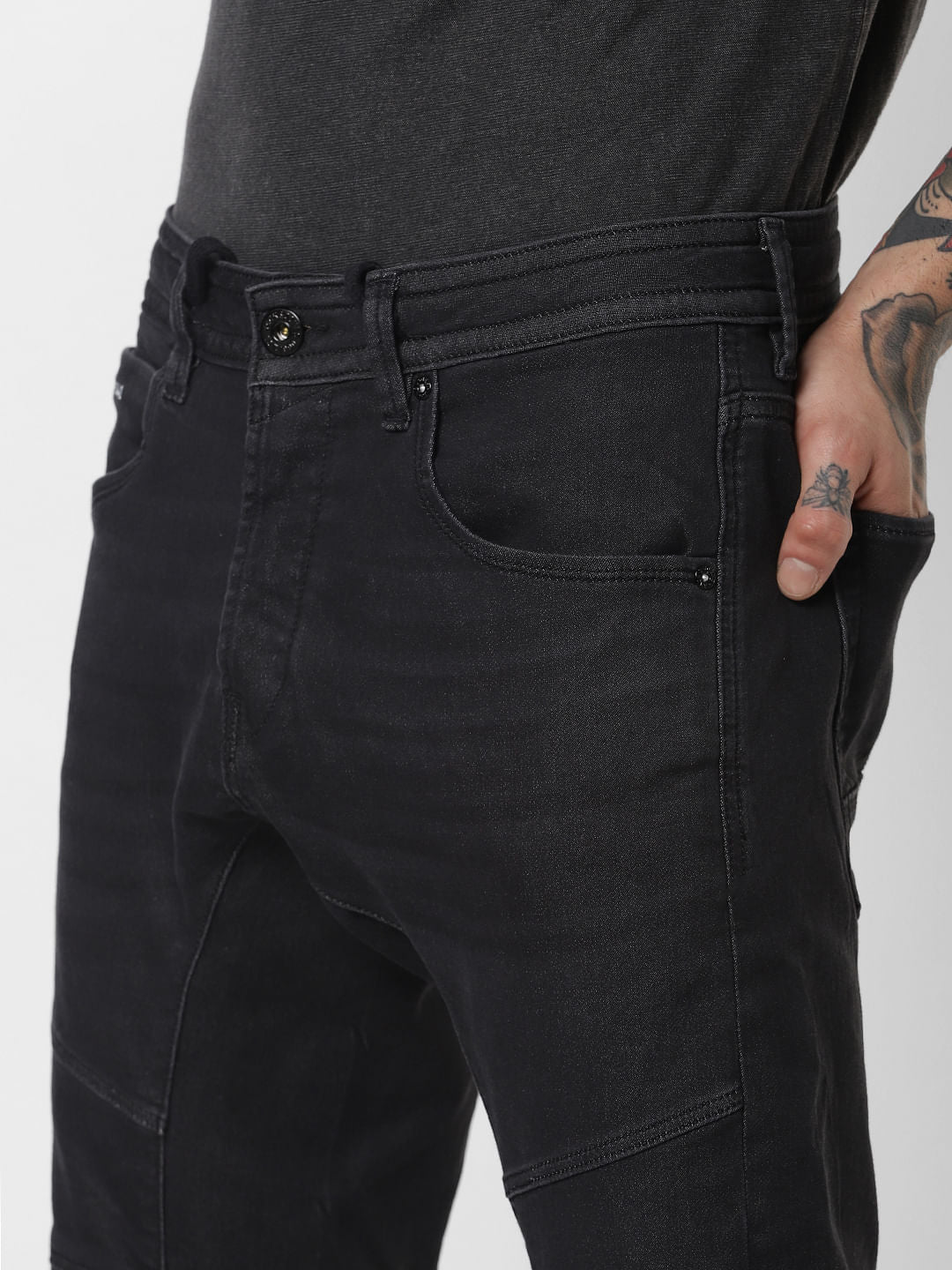 Black Low Rise Simon Anti Fit Jeans
