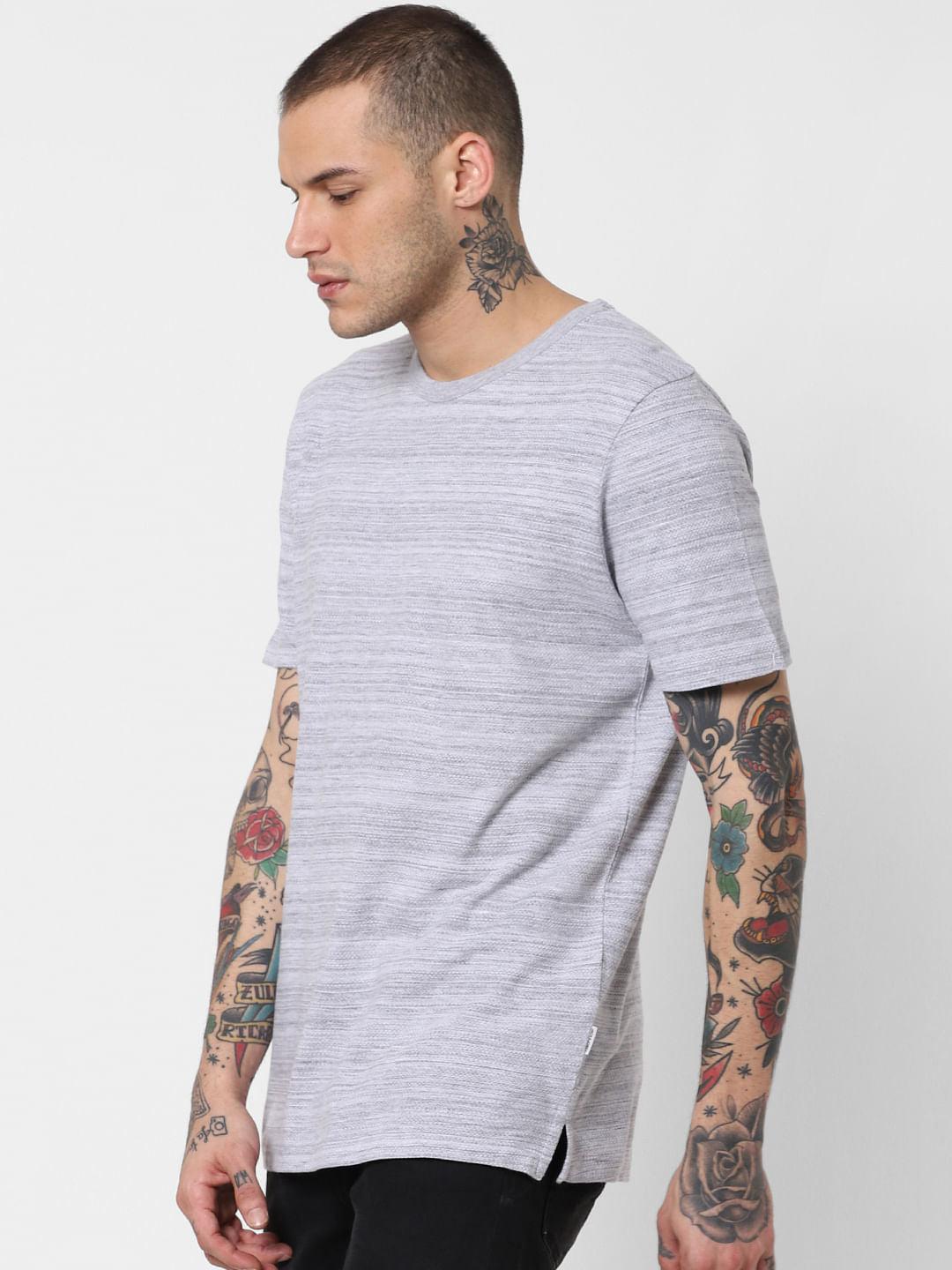 Light Grey Crew Neck T-Shirt