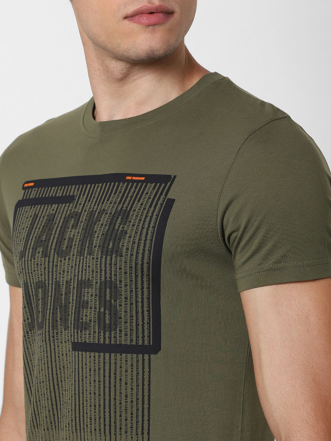 Green Graphic Print Crew Neck T-Shirt