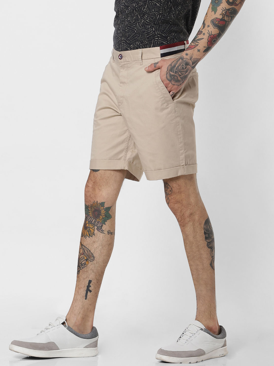Beige Chino Shorts