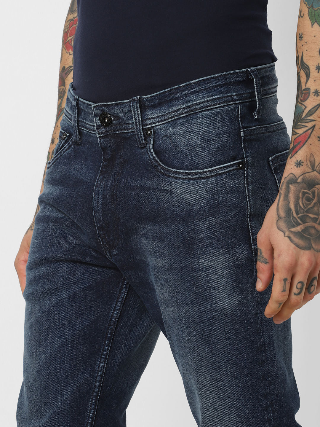 Blue Low Rise Liam Skinny Fit Jeans