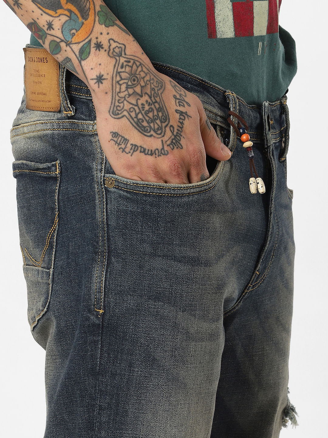 Blue Low Rise Ripped Skinny Jeans