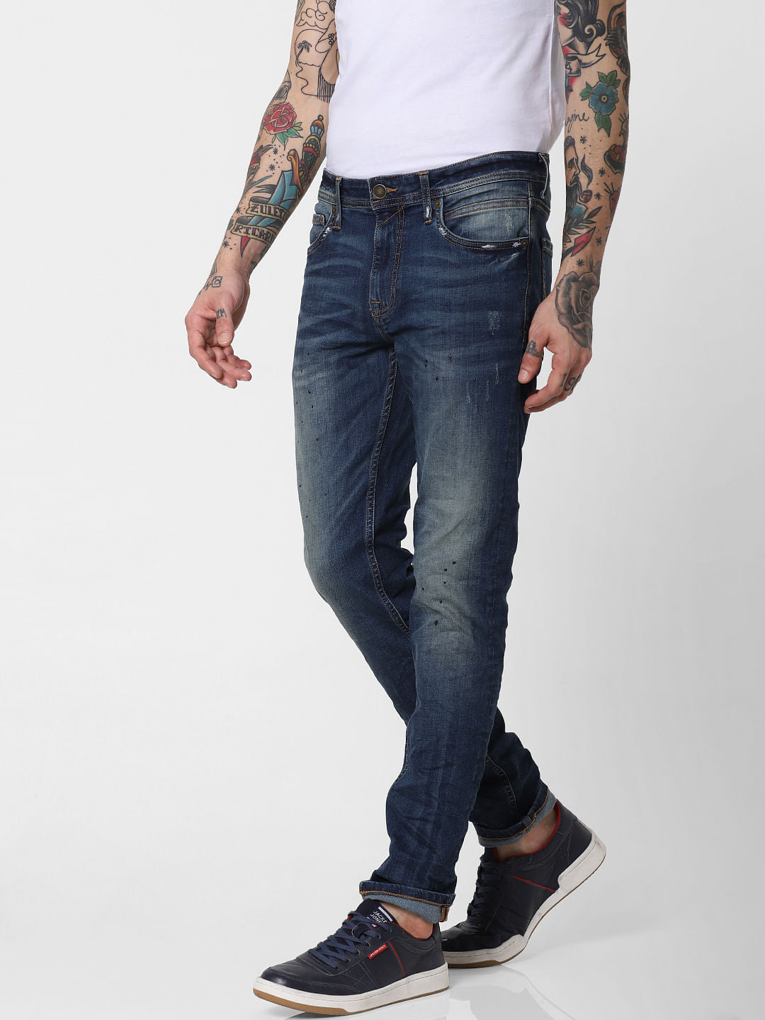 Blue Low Rise Ben Skinny Fit Jeans