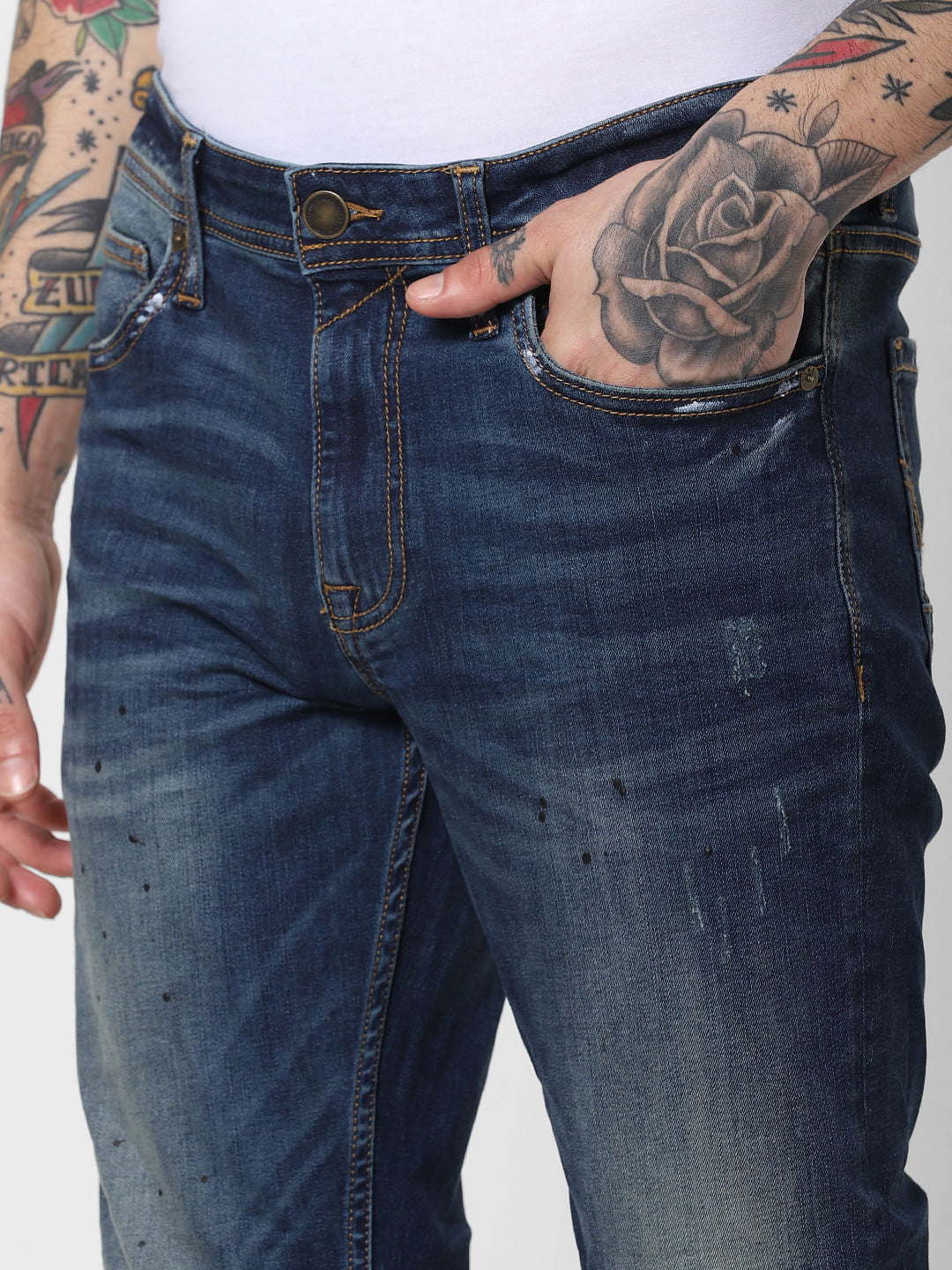 Blue Low Rise Ben Skinny Fit Jeans