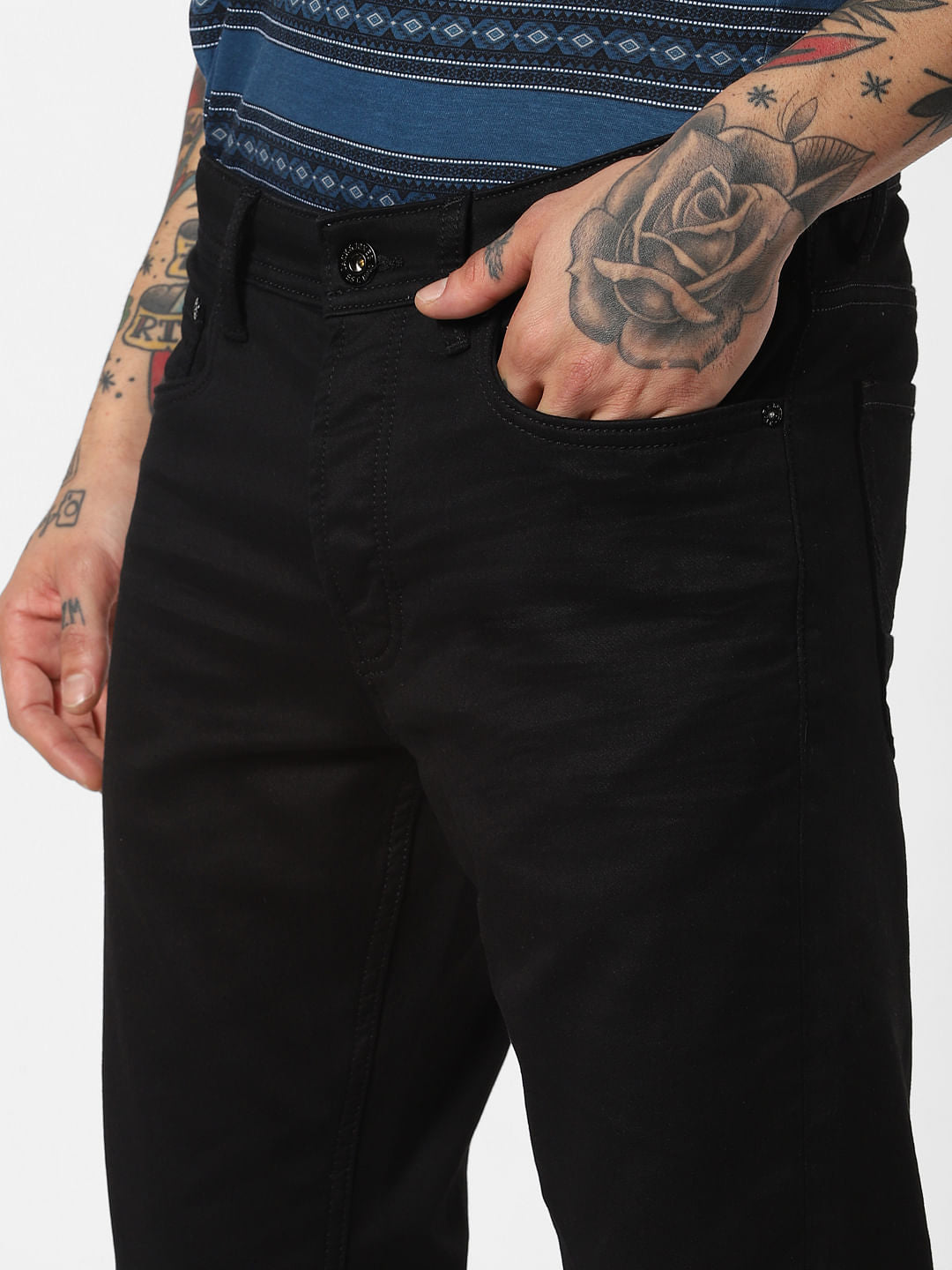 Black Clark Slim Fit Jeans