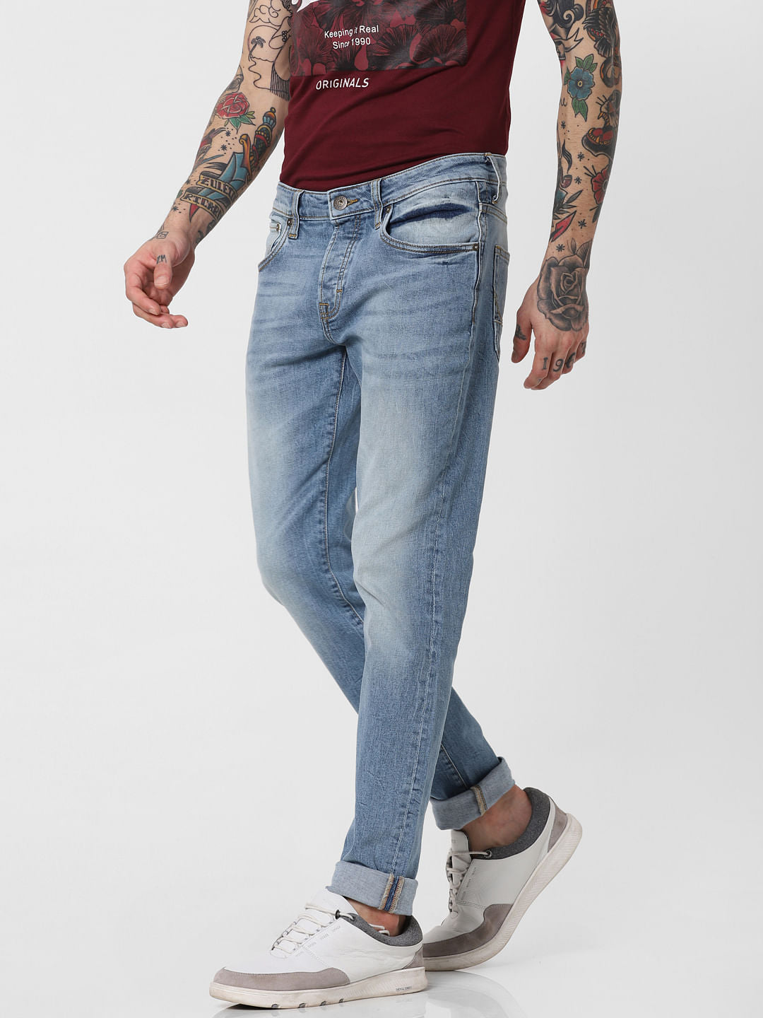 Light Blue Low Rise Glenn Slim Fit Jeans