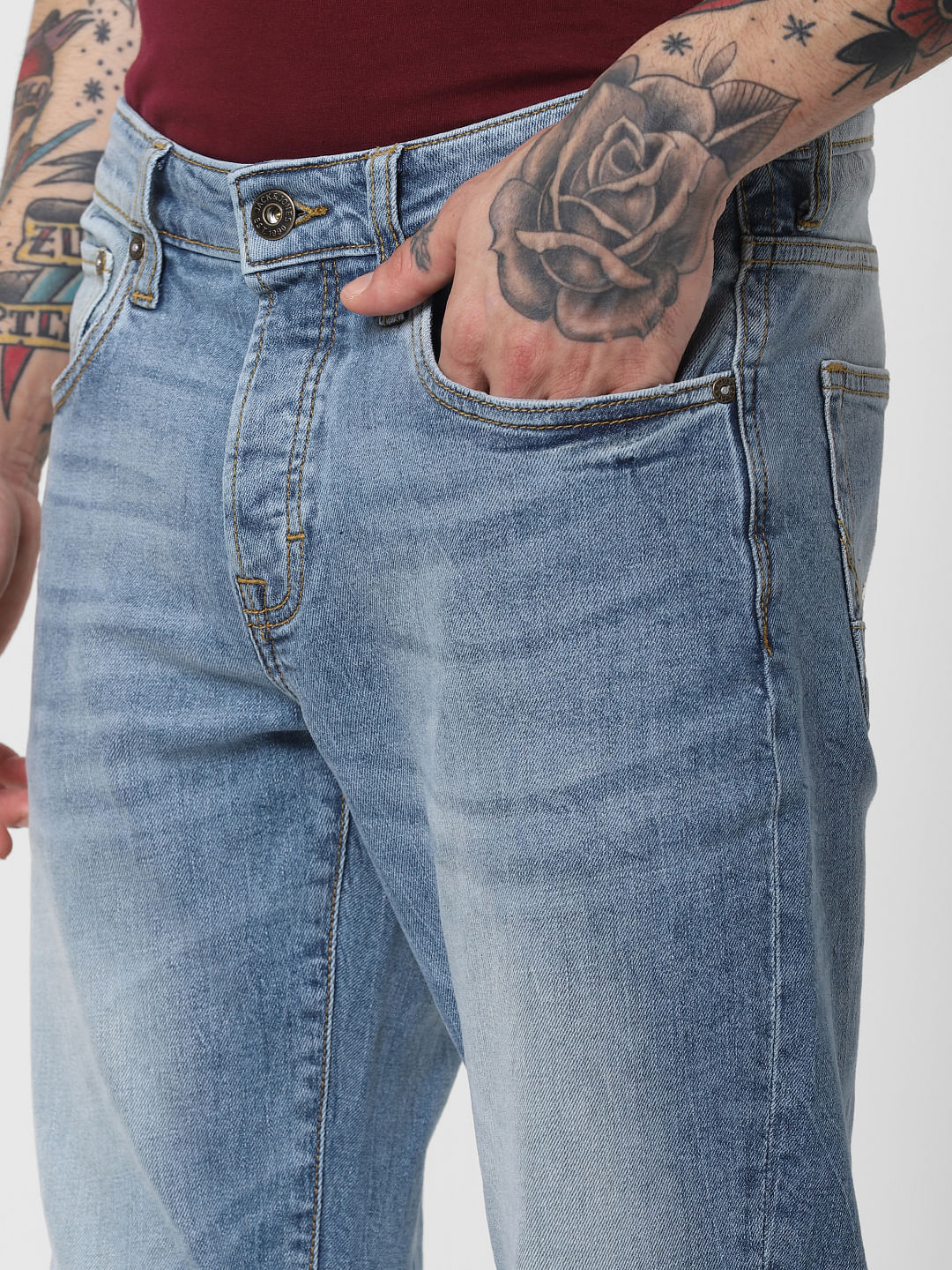 Light Blue Low Rise Glenn Slim Fit Jeans