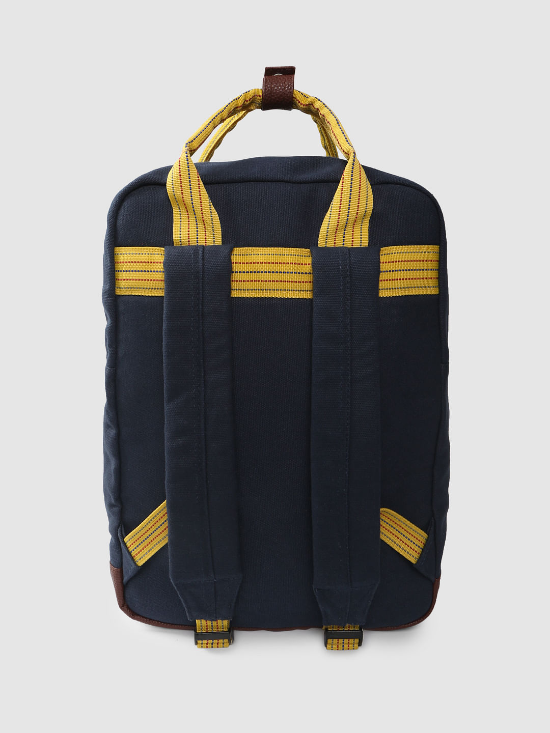 Navy Blue Colourblocked Backpack
