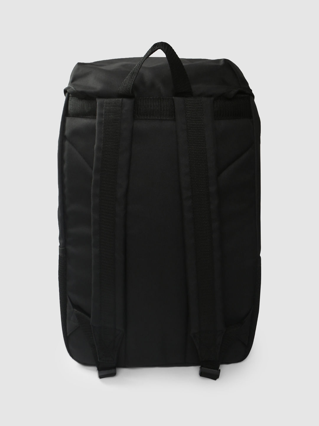 Black Buckle Flap Backpack