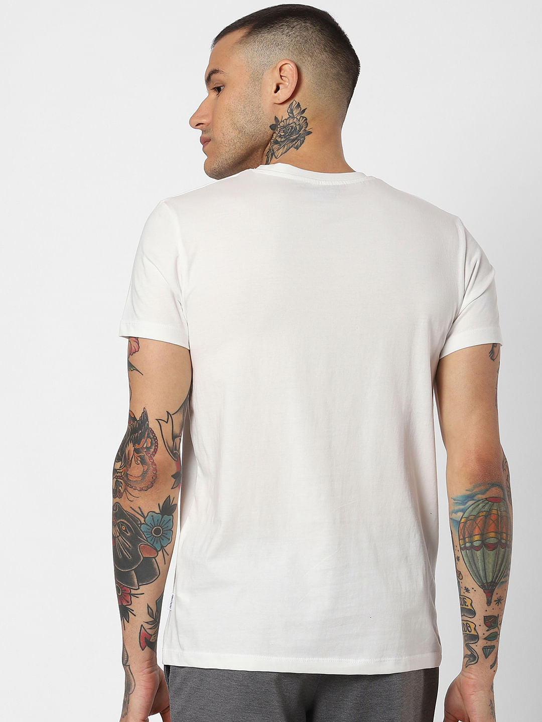 White New York Print Crew Neck T-Shirt