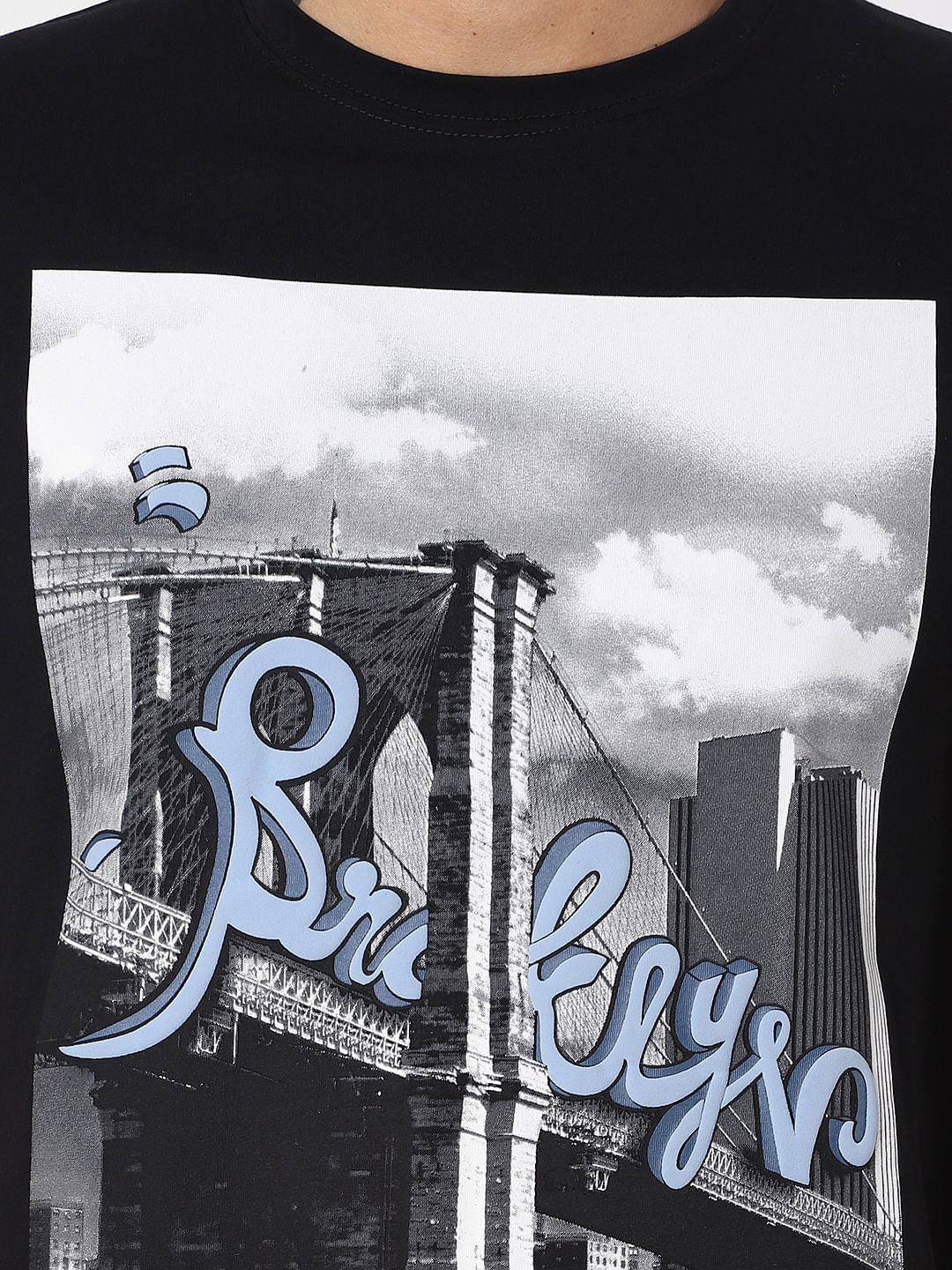 Black Brooklyn Bridge Crew Neck T-Shirt