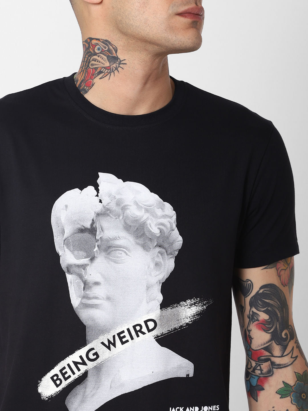 Black Being Weird Crew Neck T-Shirt