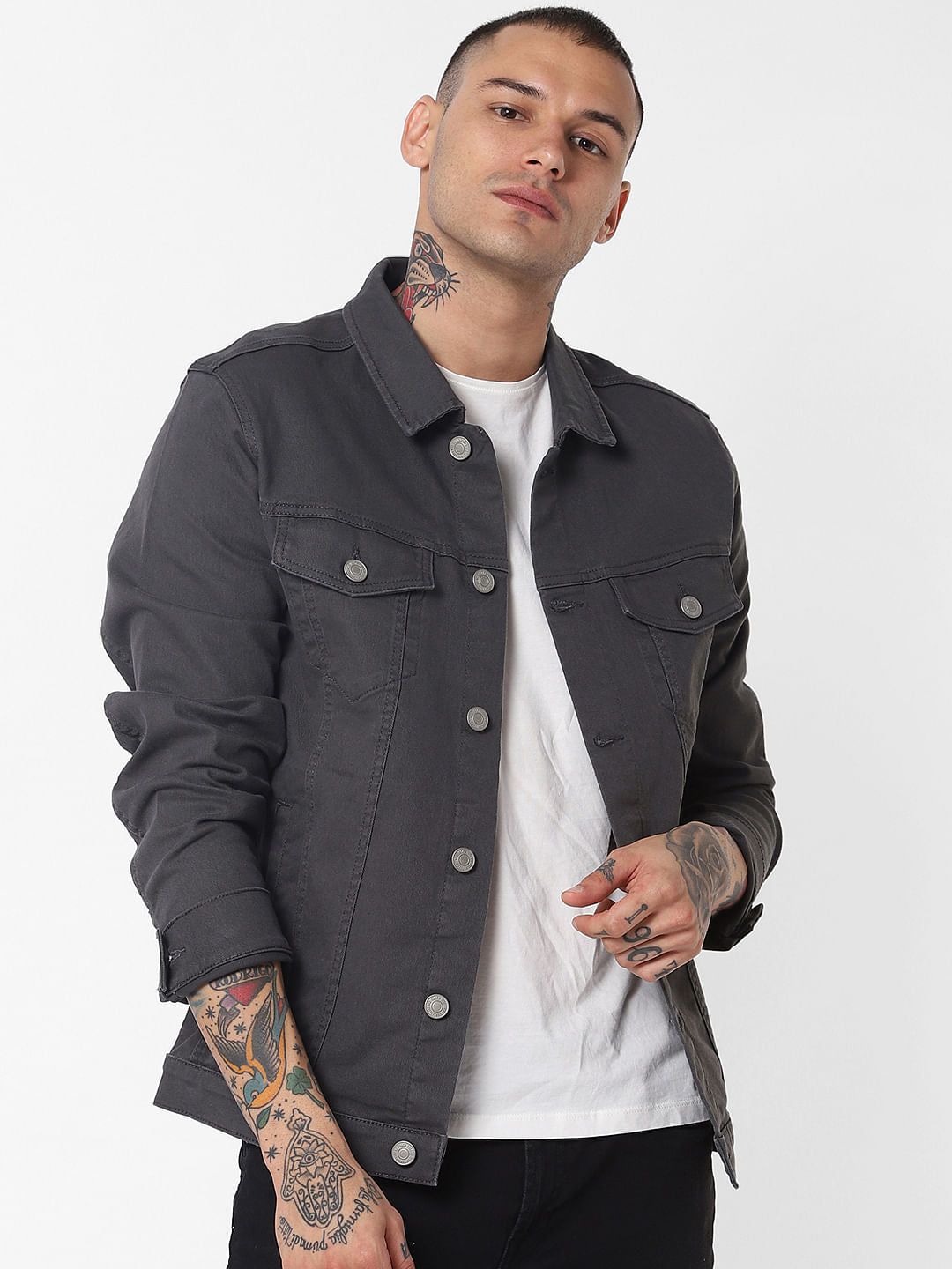 Dark Grey Denim Jacket