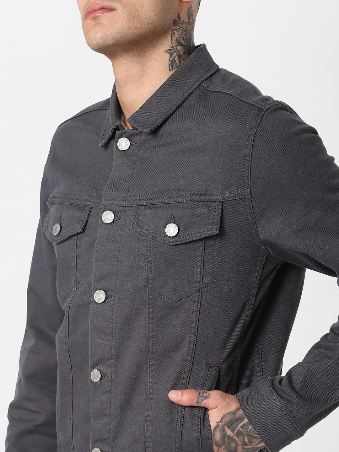 Dark Grey Denim Jacket