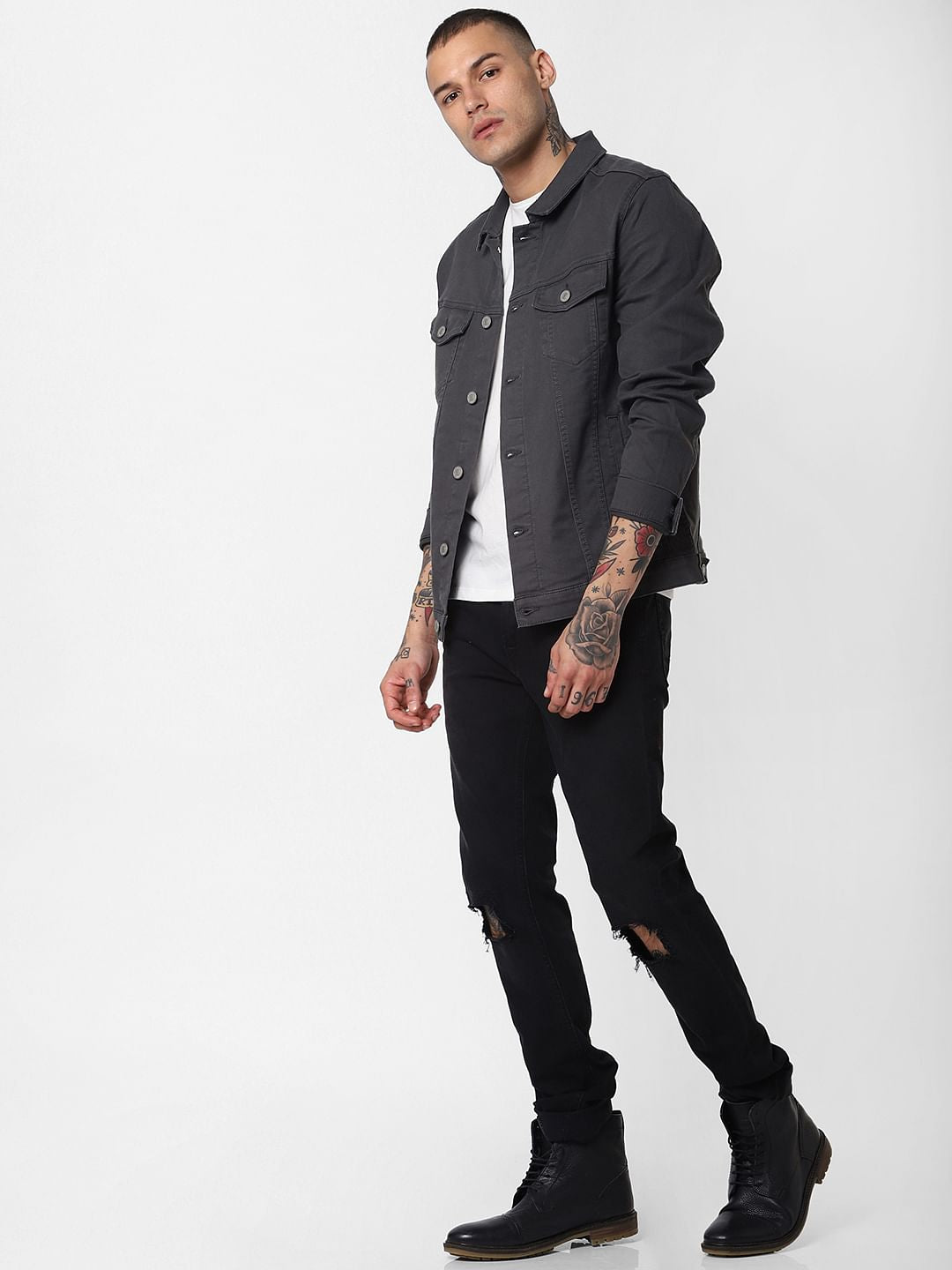 Dark Grey Denim Jacket