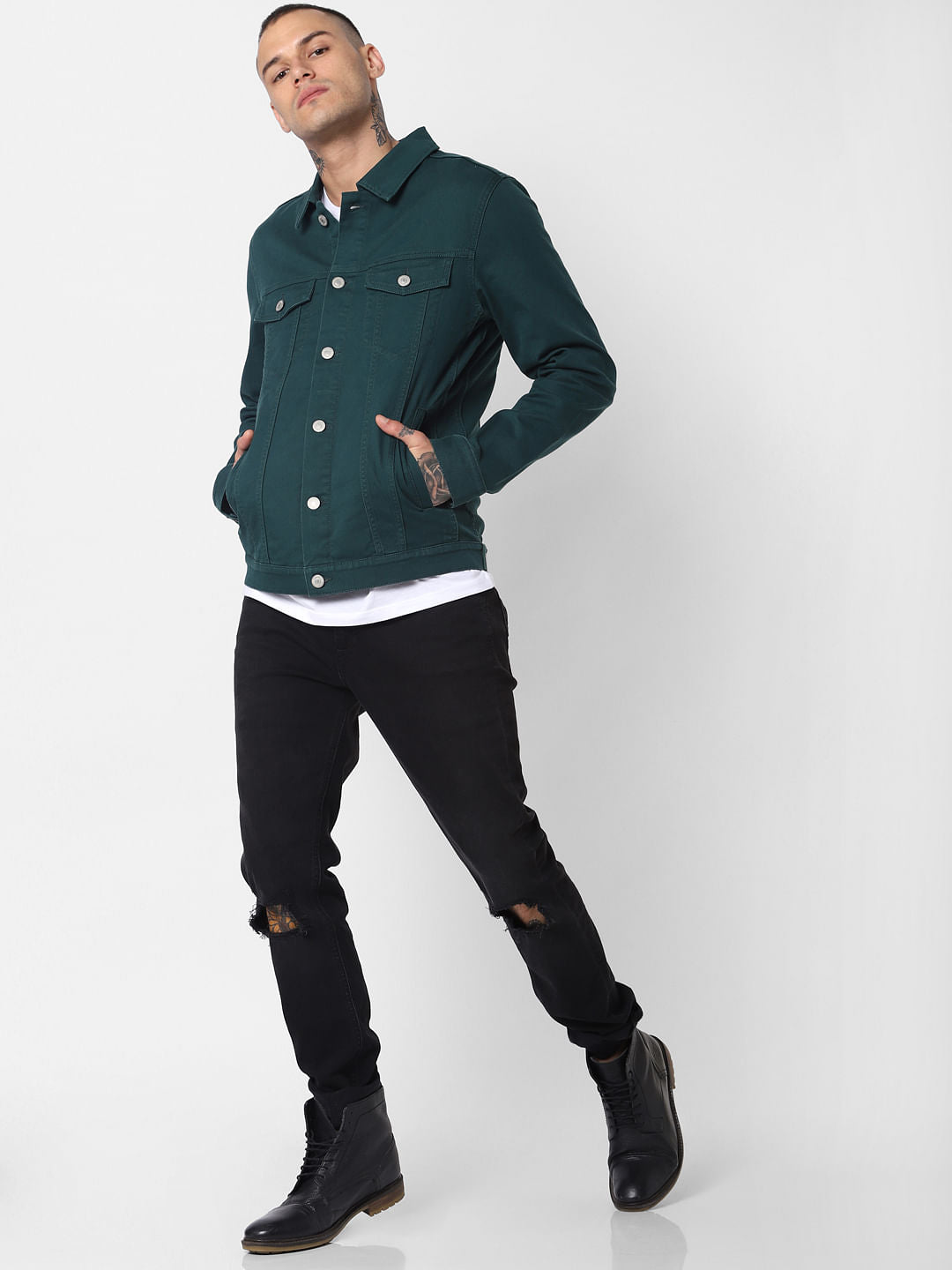 Teal Denim Jacket