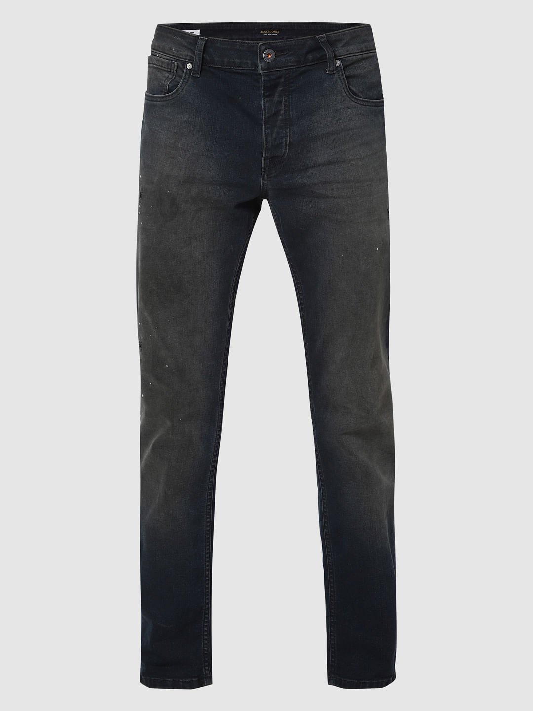 Dark Blue Low Rise Washed Slim Fit Jeans