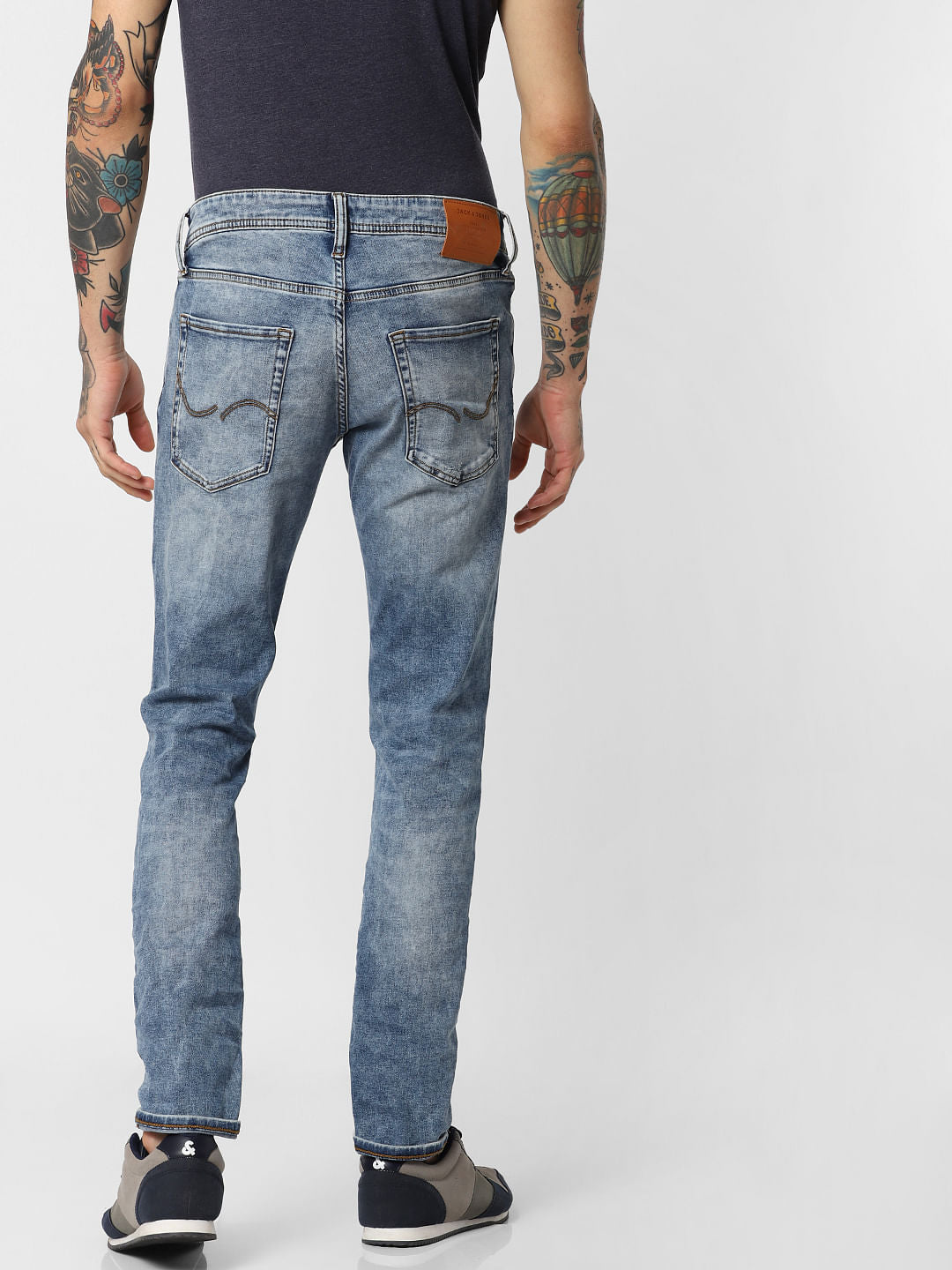 Blue Ripped Tim Anti Fit Jeans