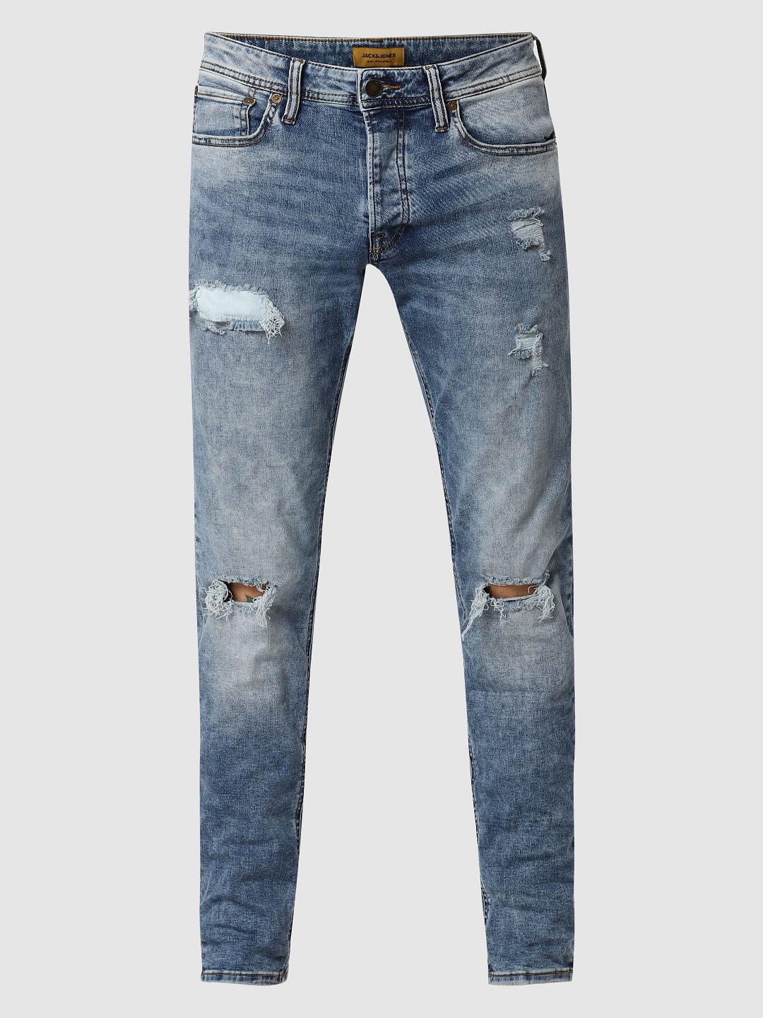 Blue Ripped Tim Anti Fit Jeans