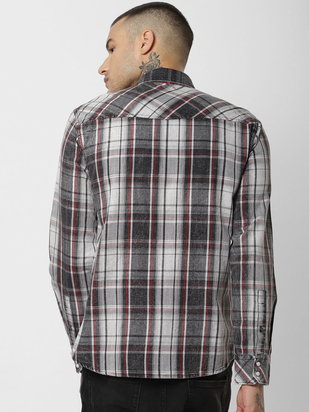 Black Check Full Sleeves Shirt