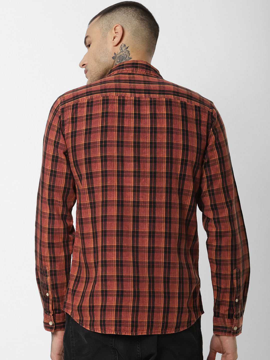 Red Check Full Sleeves Shirt