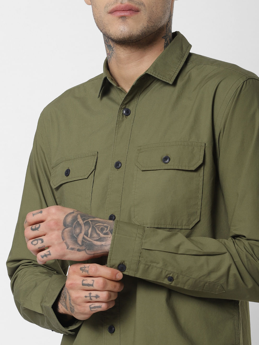 Green Full Sleeves Shirt