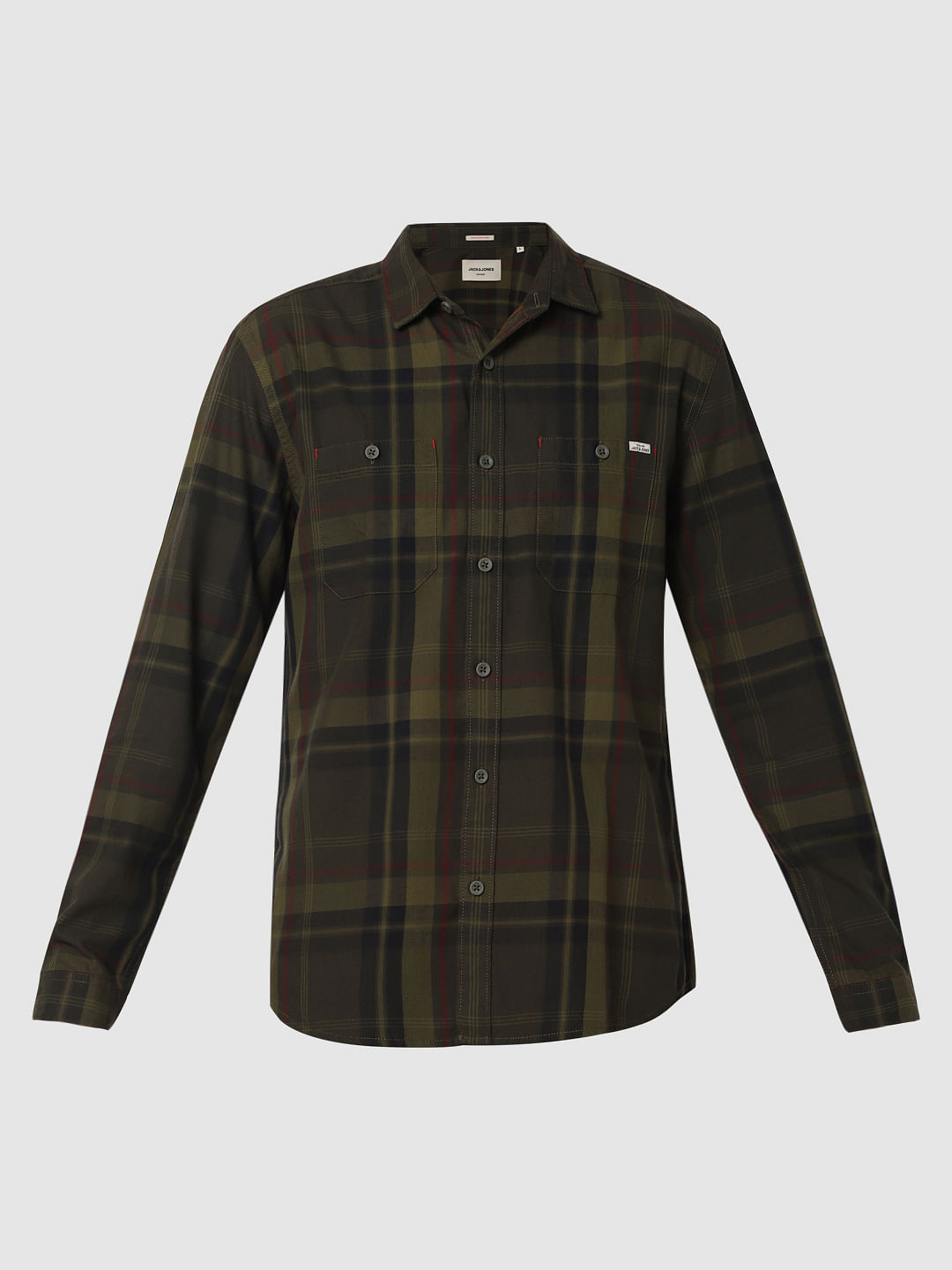 Green Check Full Sleeves Shirt