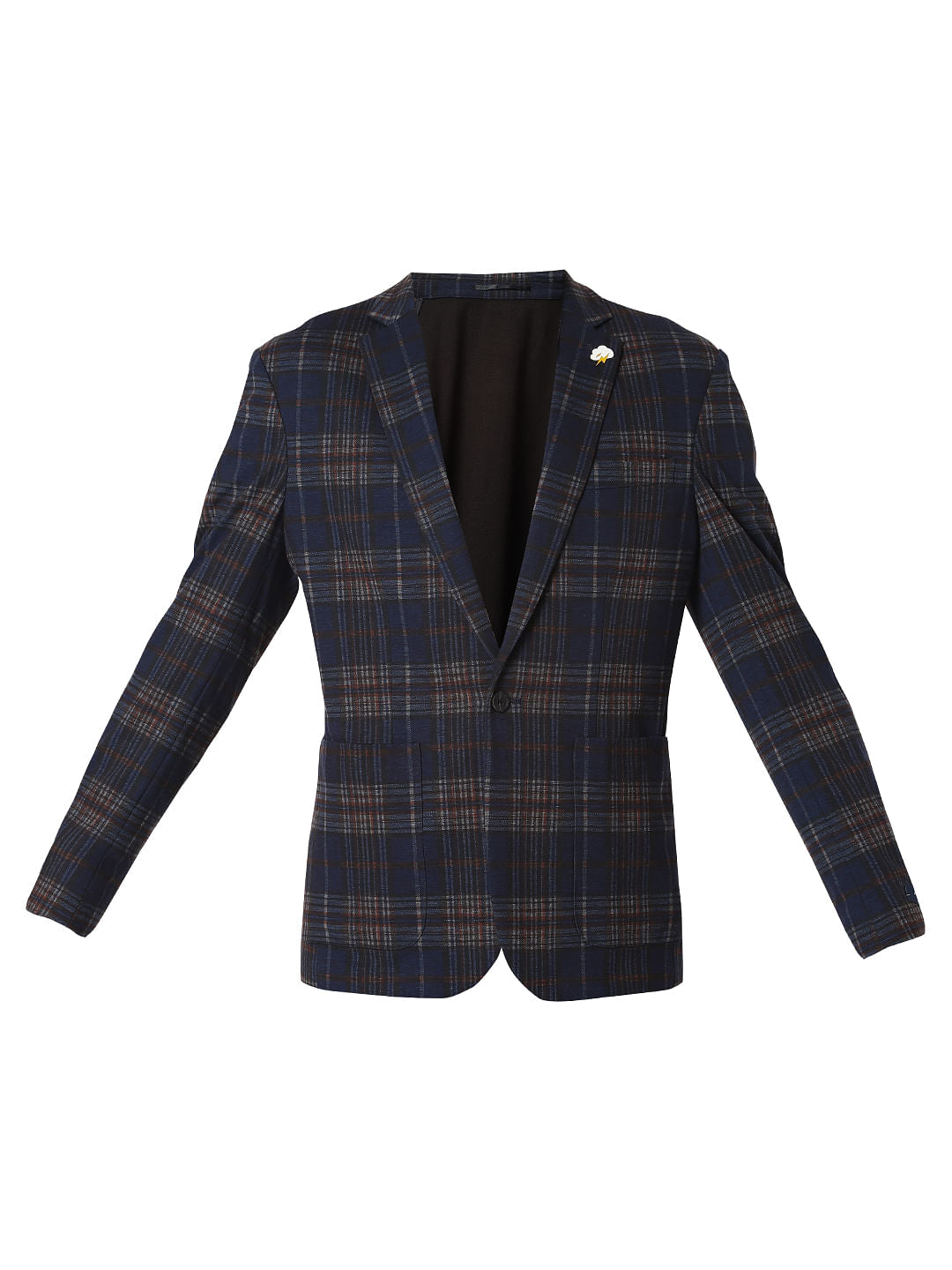 Dark Blue Check Blazer