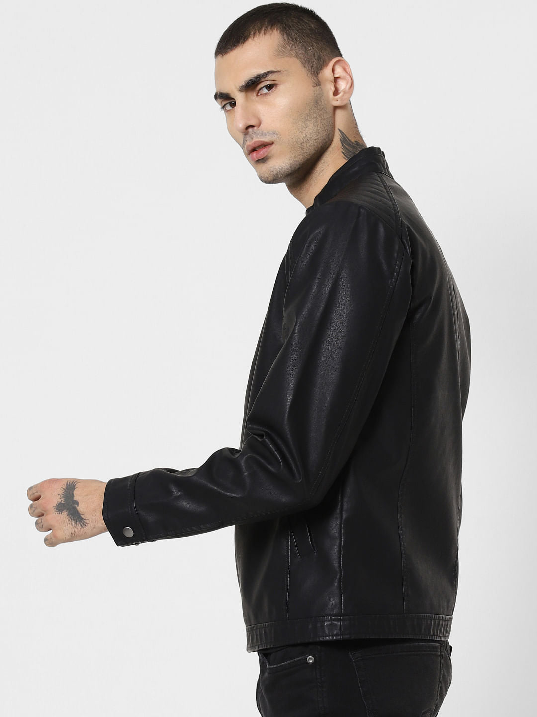 Black Pu Biker Jacket